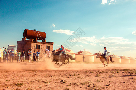 内蒙古赛马背景图片