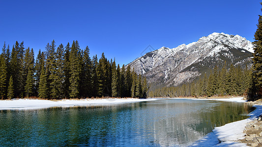 加拿大班夫国家公园雪山湖泊图片