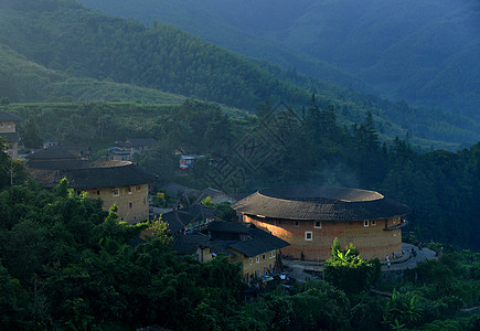 高北土楼福建南靖县书洋镇田螺坑土楼背景