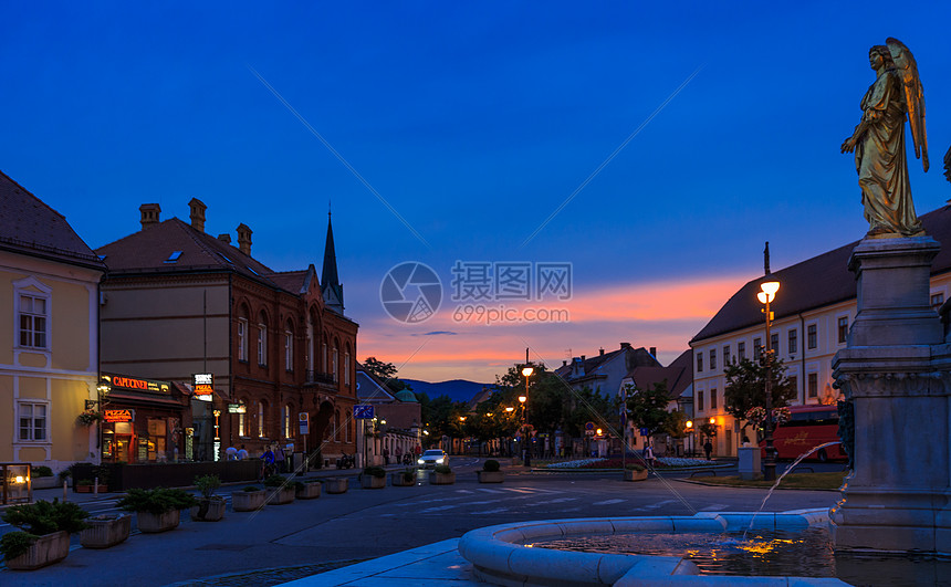 欧洲旅游城市夜景建筑风光图片