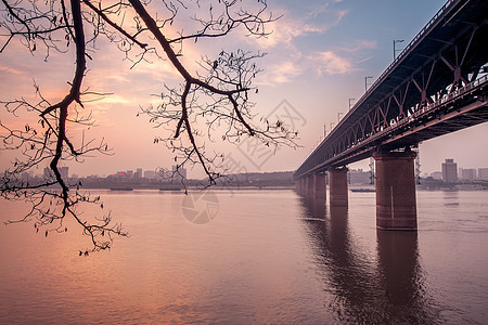 武汉长江大桥风光建筑高清图片素材