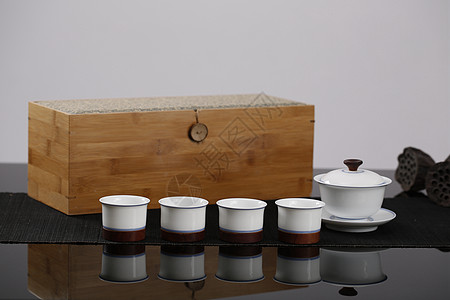 茶具 白瓷茶具背景图片