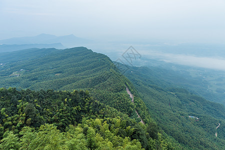 雾海蜀南竹海远眺背景