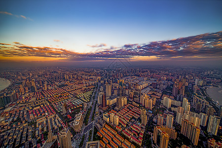 城市余晖上海地产高清图片