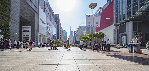 广场路南京东路步行街背景