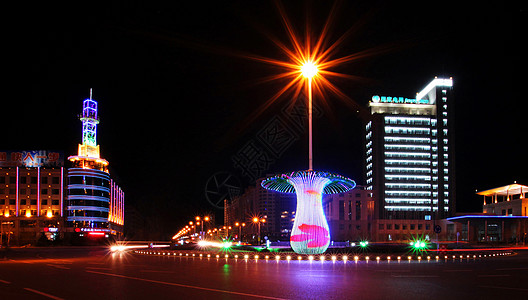 黑河城市夜景图片素材