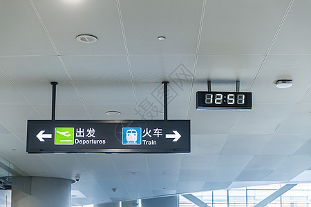 上海机场指示牌图片