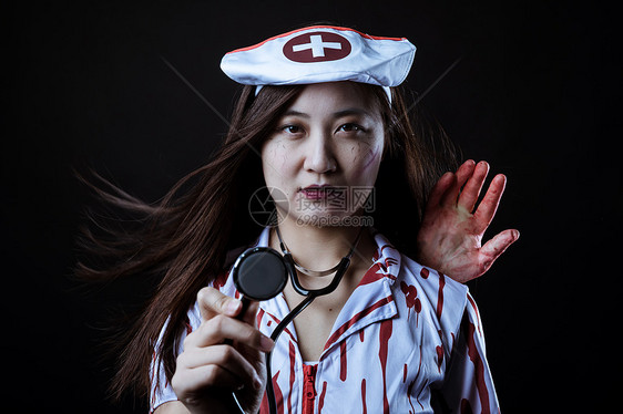 万圣节装扮护士人物图片