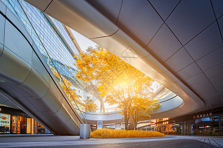 现代建筑空间背景