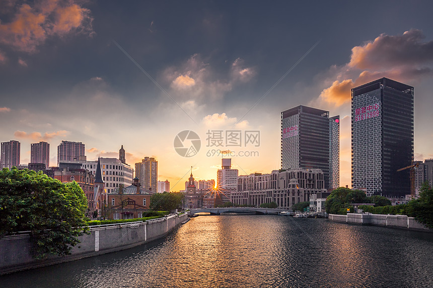 乍浦路桥夕照图片