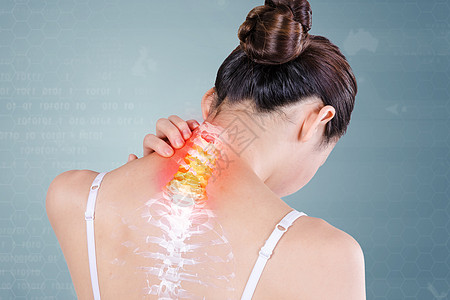 中年女性颈椎病设计图片