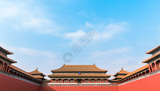故宫午门北京城墙高清图片