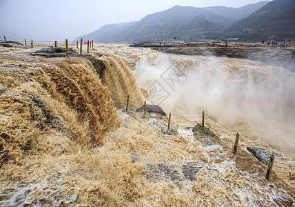 温泉瀑布壶口瀑布背景