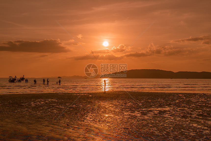 泰国海边夕阳美景图片
