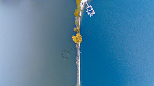 浙江绍兴航拍千岛湖背景