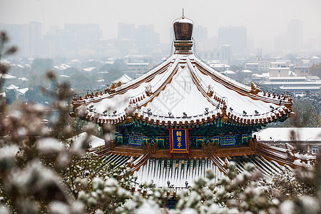 古代建筑北京景山公园背景