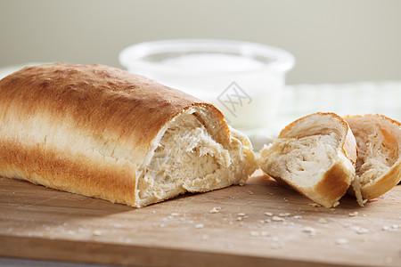 面包砧板早餐健康面包背景