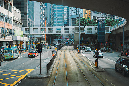 香港中环街景汽车高清图片素材