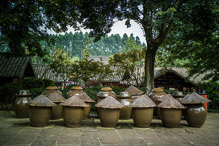 农家小屋晒醋背景