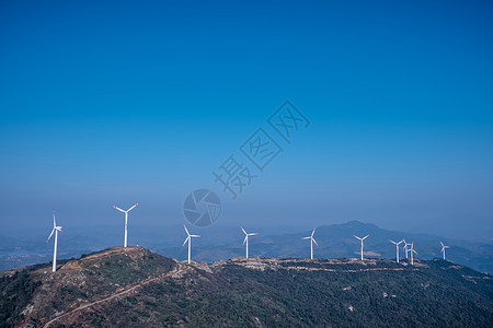 贵州美景山峦叠嶂风车风电场风景背景