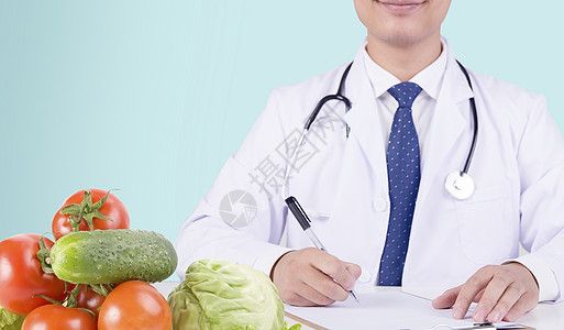 健康饮食就诊写报告高清图片