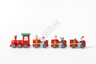 圣诞节装饰小火车图片