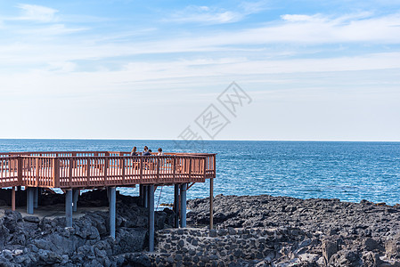 韩国海边韩国济州岛海边背景