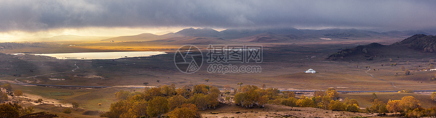 大美草原全景图片