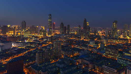 天津城市建筑夜景商业高清图片素材