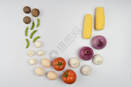 蔬菜食材摆放素材图片
