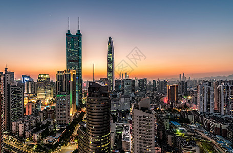 深圳地标深圳城市建筑风光夜景背景