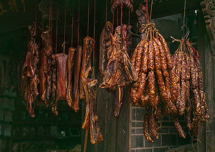 腊肉香肠背景