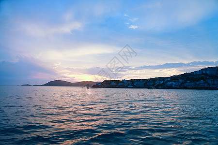 大连海景舟山岛屿美景背景