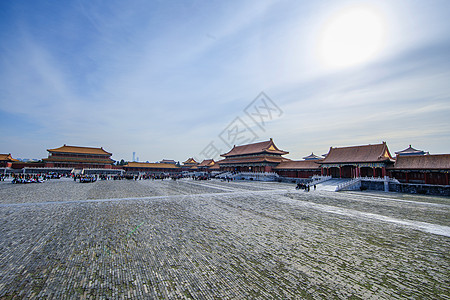 中国景色北京古建筑背景