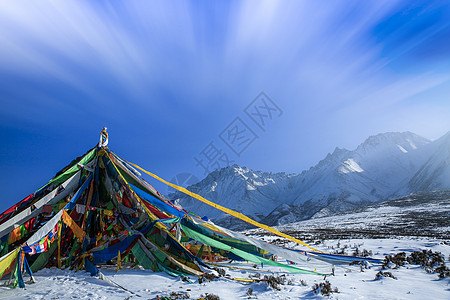 青海风光白色雪山风景高清图片