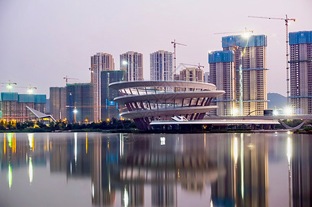 风景特写长沙梅溪湖公园背景