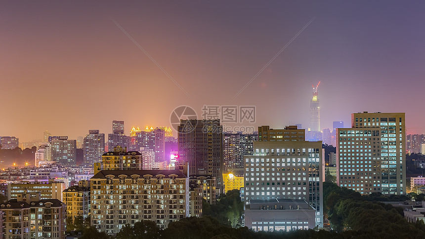 武汉步行街夜景图片