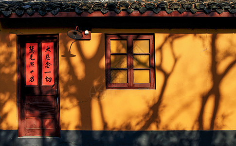 饭店墙面寺庙背景