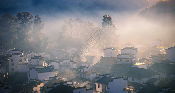 秋色婺源婺源石城秋色风景背景