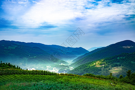 大山风景浩瀚森林高清图片