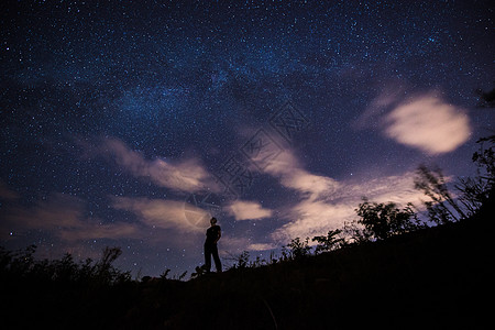 银河soho星空 一个人的星空背景