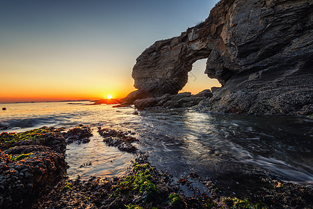 辽宁红海滩大连金石滩海边美景背景