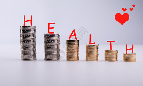 金钱与健康背景图片