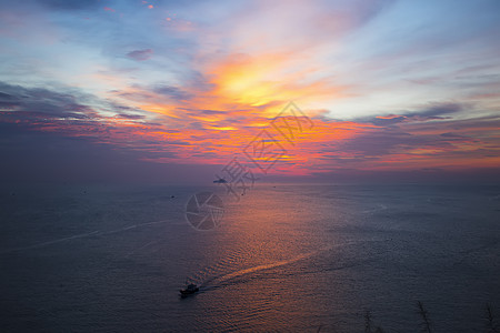 海上的夕阳图片