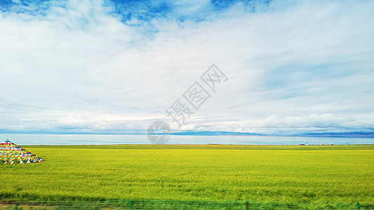 户外背景青海湖背景