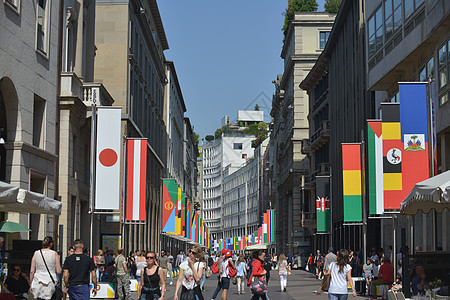 欧洲国家意大利米兰街头风光背景