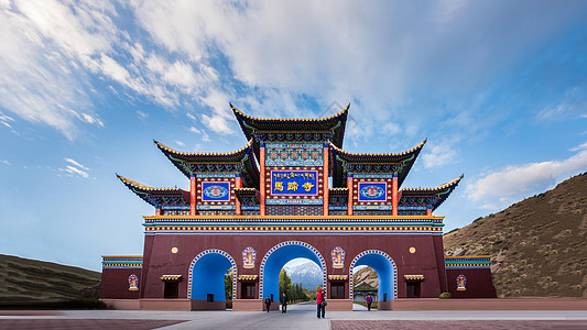 甘肃马蹄寺寺庙马蹄寺高清图片