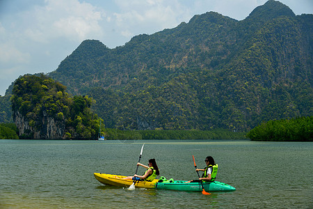 国外游泰国甲米旅游度假天堂海景背景