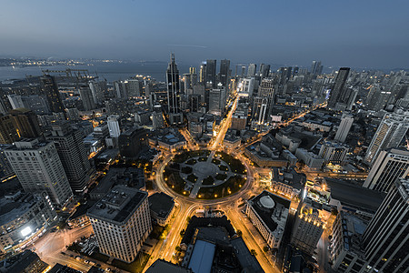 大连世界博览广场城市CBD背景