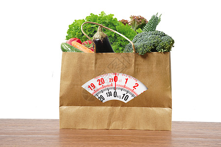 创意减肥蔬菜测量秤高清图片